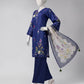 Blue Printed Dobby Unstitched 2Pc