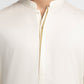Cream Plain Kameez Shalwar