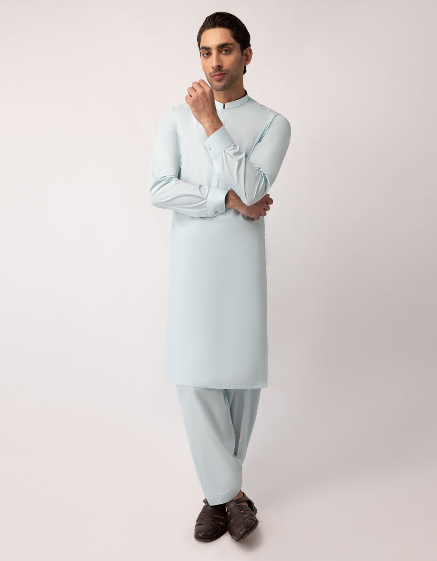 SKY BLUE UNSTITCHED FABRIC