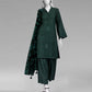 Green Embroidered Khaddar Slub Unstitched 3Pc