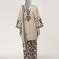 Off White Lawn Digital Printed 3Pc Stitched