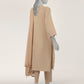 Beige Dobby Embroidered 3Pc Stitched