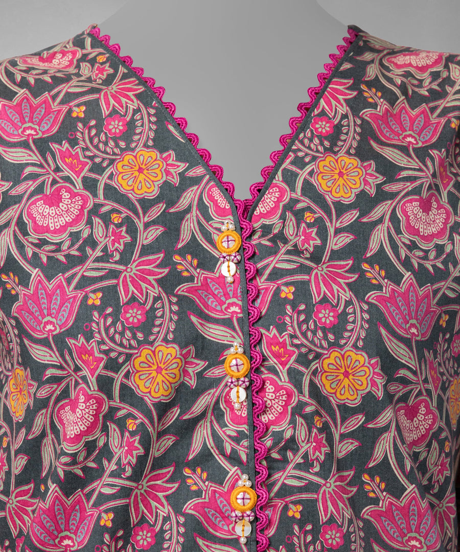Grey Digital Printed Liminal Unstitched 3Pc