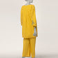 Yellow Dobby Embroidered Co-Ord Set
