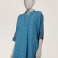 Blue Dobby Embroidered Co-Ord Set