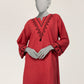 Red Dobby Embroidered Co-Ord Set