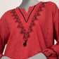 Red Dobby Embroidered Co-Ord Set