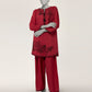 Maroon Lawn Embroidered Co-Ord Set