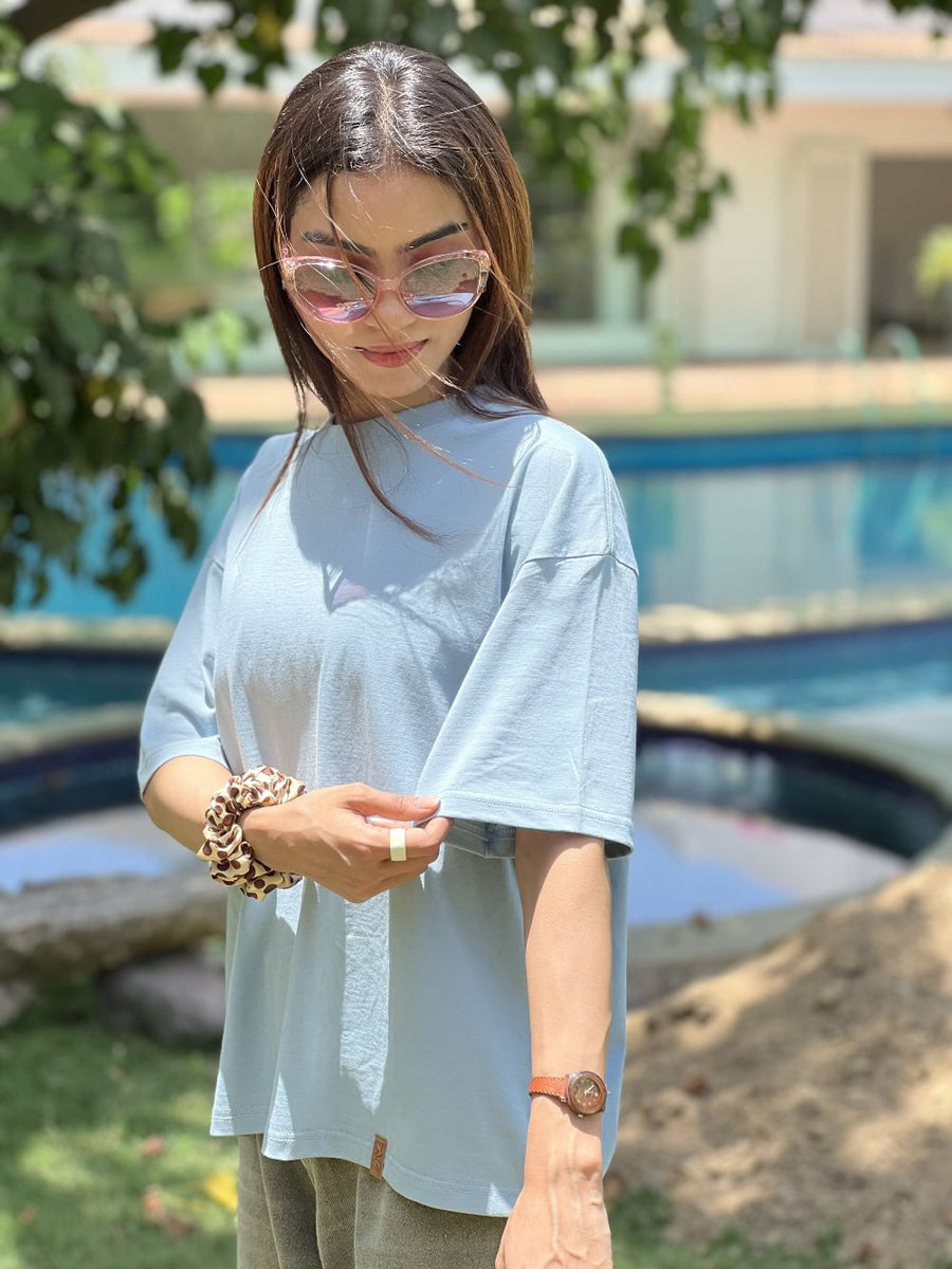 Just a Tee Pale Blue Women