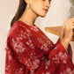 BURNT CLAY PRINTED KHADDAR SHIRT