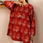 BURNT CLAY PRINTED KHADDAR SHIRT