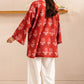BURNT CLAY PRINTED KHADDAR SHIRT