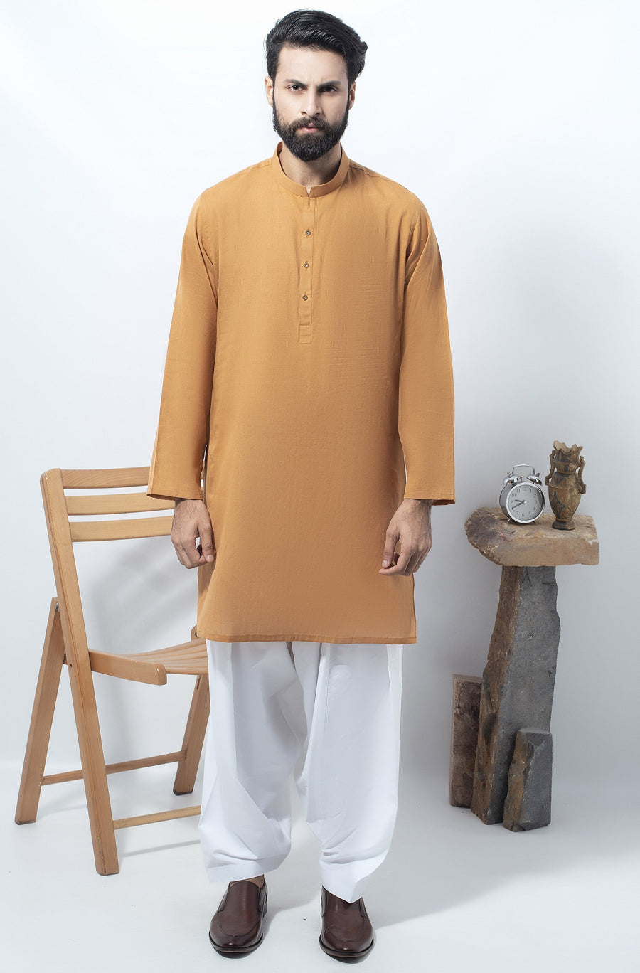 1 Piece Cotton Camel Kurta