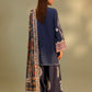 Unstitched Embroidered 3 Piece Muzlin Suit
