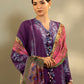 Unstitched Embroidered 3 Piece Muzlin Suit