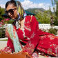 Unstitched Embroidered 3 Piece Muzlin Suit