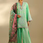 Unstitched Embroidered 3 Piece Muzlin Suit