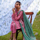 Unstitched Embroidered 3 Piece Muzlin Suit