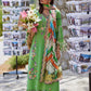 Unstitched Embroidered 3 Piece Muzlin Suit