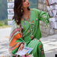 Unstitched Embroidered 3 Piece Muzlin Suit
