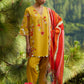 Unstitched Embroidered 3 Piece Muzlin Suit