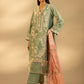 Unstitched Embroidered 3 Piece Muzlin Suit