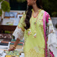 Unstitched Embroidered 3 Piece Muzlin Suit