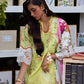Unstitched Embroidered 3 Piece Muzlin Suit