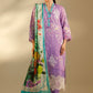 Unstitched Embroidered 3 Piece Muzlin Suit