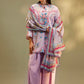 Unstitched Embroidered 3 Piece Muzlin Suit
