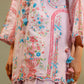 Unstitched Embroidered 3 Piece Muzlin Suit