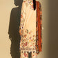 Unstitched Embroidered 3 Piece Muzlin Suit