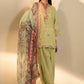 Unstitched Embroidered 3 Piece Muzlin Suit