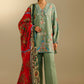 Unstitched Embroidered 3 Piece Muzlin Suit