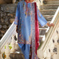 Unstitched Embroidered 3 Piece Muzlin Suit