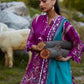 Unstitched Embroidered 3 Piece Muzlin Suit