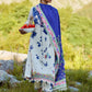 Unstitched Embroidered 3 Piece Muzlin Suit