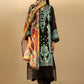 Unstitched Embroidered 3 Piece Muzlin Suit