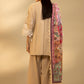 Unstitched Embroidered 3 Piece Muzlin Suit