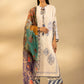 Unstitched Embroidered 3 Piece Muzlin Suit