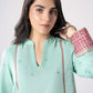2 Pc Embroidered Two Tone Suit