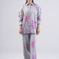2 Pc Printed Textured Cotton Suit