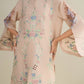 2 Pc Embroidered Slub Lawn Suit