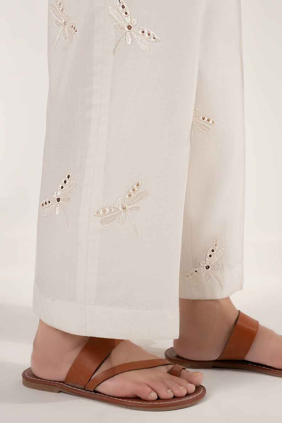 Embroidered Cambric Trouser