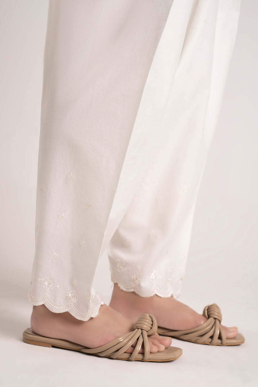 Embroidered Cambric Shalwar