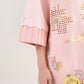 2 Pc Embroidered Cotton Chambray Suit