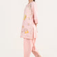 2 Pc Embroidered Cotton Chambray Suit