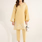 2 Pc Embroidered Cotton Chambray Suit