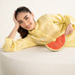 2 Pc Embroidered Cotton Stripe Suit