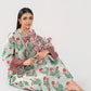 2 Pc Printed Slub Lawn Suit